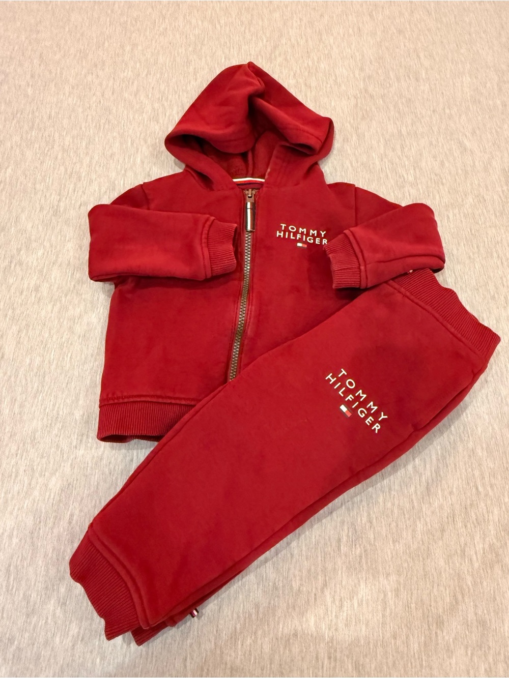 Tommy Hilfiger Kids Red Hoodie & Jogger Set